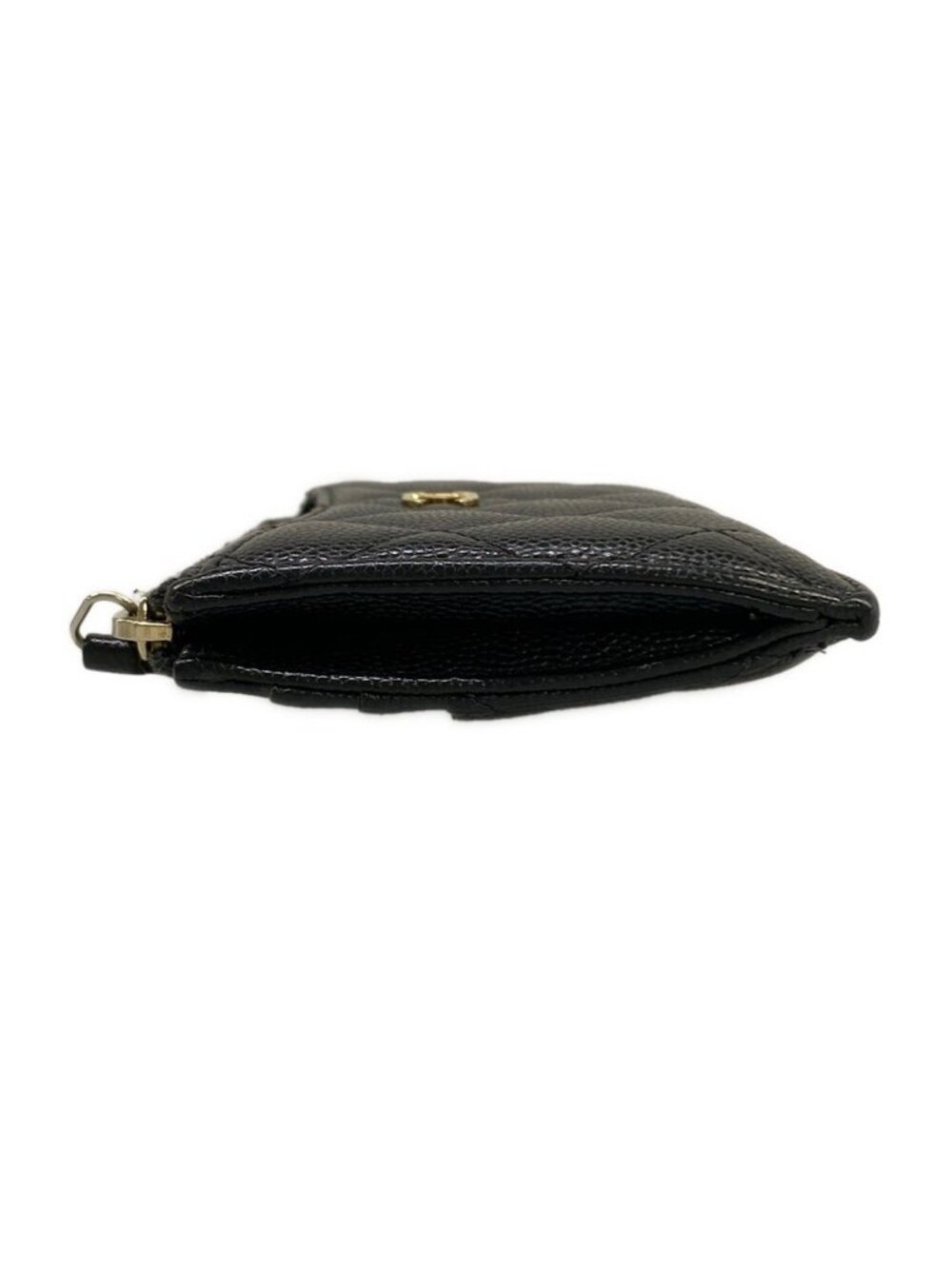 Chanel Coin Case Quilted Black Card with CC Logo Gold - Picture 8 of 13
